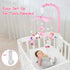 SGIP 6 35 28 Baby Crib Mobile for Girls, Unicorn Crib Mobile with Music, Pink White Musical Nursery Mobiles, Pink