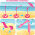 BETTINA Pool Playset with Glam Pool, Slide, Beach Chair, Umbrella, Dog for 12 Inch Dolls