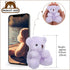 Threan 8 Pcs Mini Plush Bears 4'' Small Bear Bulk Stuffed Animal Toys Tiny Soft Bear Doll Present Stuffers for Keychain Baby Shower Party Favors Supplies(Pink, Purple, Brown, Apricot)