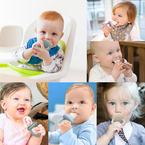 3 Baby Fruit Food Feeder Breastmilk Popsicle Molds, Silicone Food Freezer Tray for Cooling Teething Relief, Baby Food