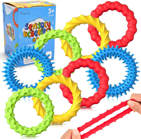 Sensory Fidget Toys for Kids Adults - 8 Pack Stretchy Fidget Toys