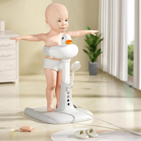Haibinsuo 8-Claw 45-63cm 1-Step 8-24 Baby Shower Rack, Adjustable Height Baby Bathtub Stand with Anti-Slip Base, Easy