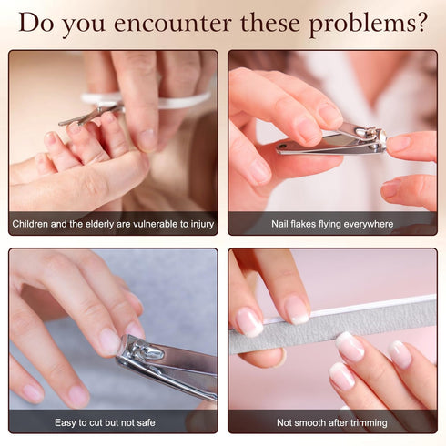 generic 5 1 Trimmer in Automatic Electric Nail Clipper for Seniors Upgraded Adjustable Blade Opening Electric Nail