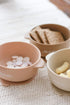 Silicone Baby Bowls with Lids, Toddler Food Storage Bowls Set (Beige)