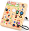 Busy Board for Toddlers 1-3 - Montessori Educational Sensory Toy with 10