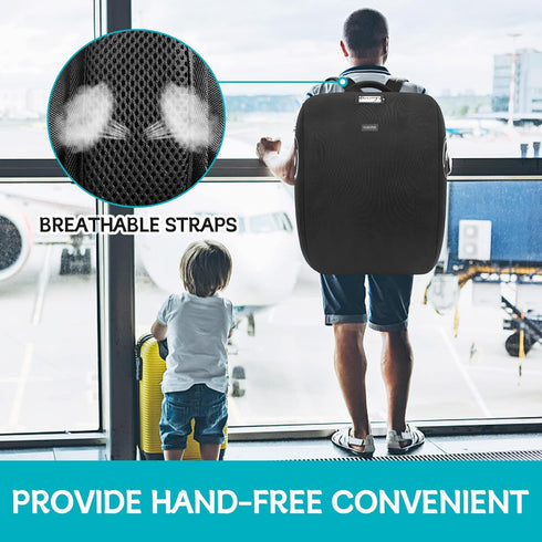 YOREPEK Padded Car Seat Travel Bag for Airplane, Compatible with Doona Car Seat, Foldable Gate Check Backpack