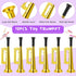 Poen 12 Pcs Mini Metallic Trumpet Toy Set, 7 Inch Plastic Noise Makers for Kids Events & Music Class (Gold)