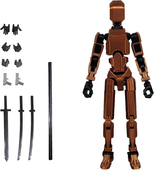 T13 Action Figure - Titan 13 3D Printed Action Figure, Lucky 13, Nova 13, and Dummy 13 Action Figures