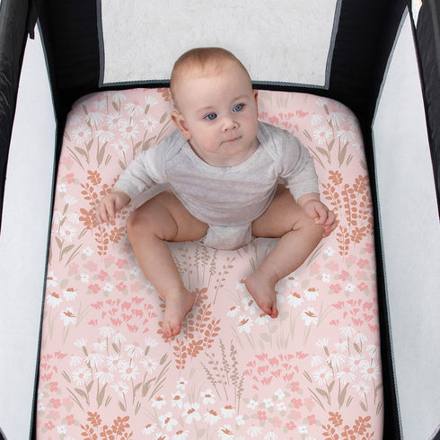 3 Pack Pack Pack The Peanutshell and Play Crib Sheets Fitted - Universal N Play Sheets for and Play Mattress, Soft