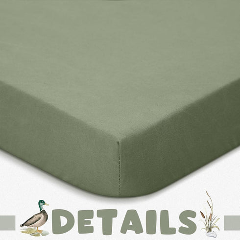 4 Pack 52'' 28'' Set CroBlissful Mallard Duck Baby Crib Fitted Sheet x Duck Hunting Stretchy Neutral Fitted Crib