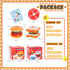 Wooden Burger Sandwich Stacking Toys - Montessori Educational Play Food for Toddlers, Christmas Birthday Gift for Kids