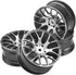 4Pack HIRCQOO Metal Wheel Rims, 12mm Hex Hub, Compatible with 1/10 On-Road Racing Touring Drift Car, Width 26mm, Black