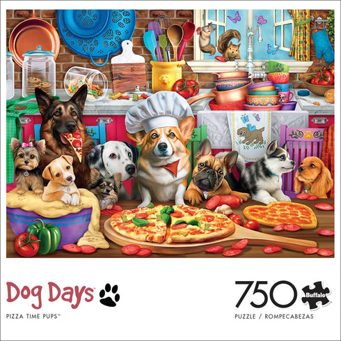 Buffalo Games - Pizza Time Pups - 750 Piece Jigsaw Puzzle