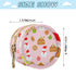 Christmas Ginger Cookies Round Pacifier Storage Case with Zipper, Portable Pacifier Case for Travel, Diaper Bag