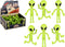 Bendable Rubber Neon Green Aliens - 24 Pack in a Display Box.