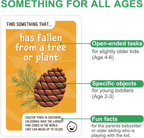 LotFancy 4 in 1 Card Games for Family Game Night, Scavenger Hunt Games for Kids, Indoor Outdoor Activities, Family