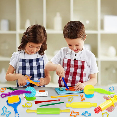 Set, 24 Sets 4-8, LCY WEDSHI Dough Tool Pcs Dough Tools for Kids Ages Dough Accessories Includes Animal Molds, Cutters