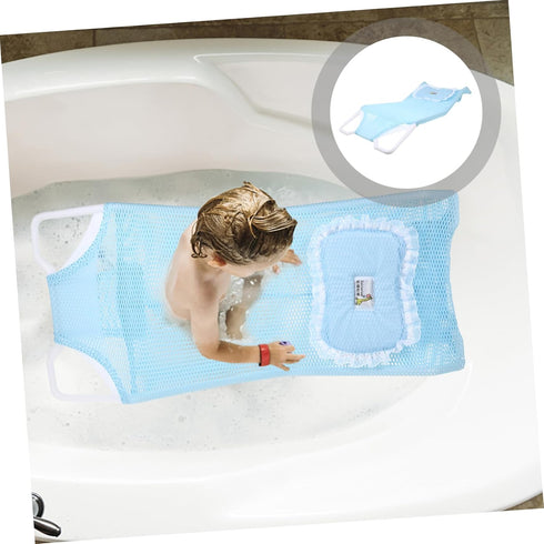VANZACK Bath Support Rack Newborn Bathing Tub Accessory Non-Slip Mesh Pad for Safe and Comfortable Bath Stylish Blue