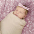 Set, Set 47 47 inches, 70% 30% LifeTree Baby Swaddle Blanket and Bow Mauve Floral Muslin Newborn Swaddle with Matching