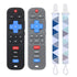 2 Pack Silicone Baby Teething Toys, Remote Control Shape for 6-12 Months, BPA Free Soft Textured Chew Toys