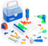 Educational Insights Design & Drill Toolbox, 70 Pieces STEM Toy with Kid-Friendly Electric Drill & Screwdriver, Travel