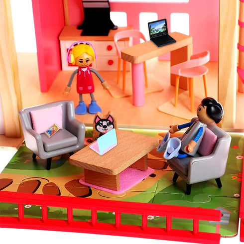 30 Pcs Dollhouse Accessories - 1/12 Scale Miniature Phone, Laptop, Computer, Headset, and Simulator Accessories