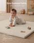 47x47 Blissful Diary Vegan Leather Baby Play Mat, Thick Foam Cushioned & Waterproof Playpen Mat for Infants
