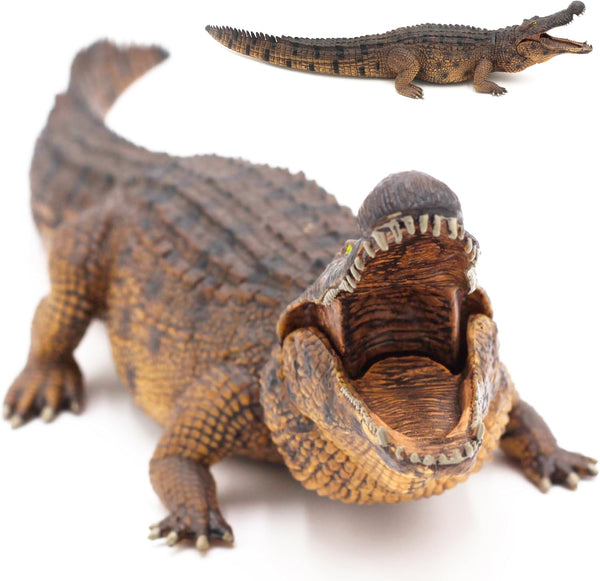 Gemini&Genius Giant Crocodile Toy: Large 15" Realistic Alligator Action Figure Toy for Kids or Animal Collectors
