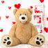 51 inch MorisMos Smile Giant Teddy Bear, Large Stuffed Bears with Big Footprints, Big Stuffed Animals Cuddly Plush