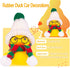 Christmas Rubber Ducks Toys - Yellow Duck Car Ornaments with Mini Beanie Hat and Scarf for Home Decor