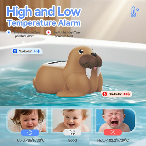 Baby Bath Thermometer for Bathtub, Room|Water Temperature, Baby Bath Floating Toy|Kids Bathroom Safety, Digital LCD