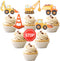 36 PCS Construction Cupcake Toppers Stop Sign Dump Truck Excavator Tractor Party Cake Food Picks for Baby Shower
