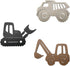 Ajqiomh Construction Trio Nursery Wall Decor Wooden Construction Vehicles Decor Kids Room Wall