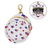 PYBUG Independence Day Heart Round Pacifier Storage Case, Polyester & TPU Lined with Hook Buckle, Pacifier Container