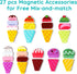 28 2-5 HELLOWOOD Wooden Ice Cream Truck, pcs Magnetic Ice Cream Sweet Treats Pretend Play Food & Accessories