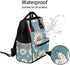 Hsnar Backpack Cute Daisy Flower Waterproof Diaper Bag Large Capacity Baby Bag with Stroller Straps, Multi-Pocket