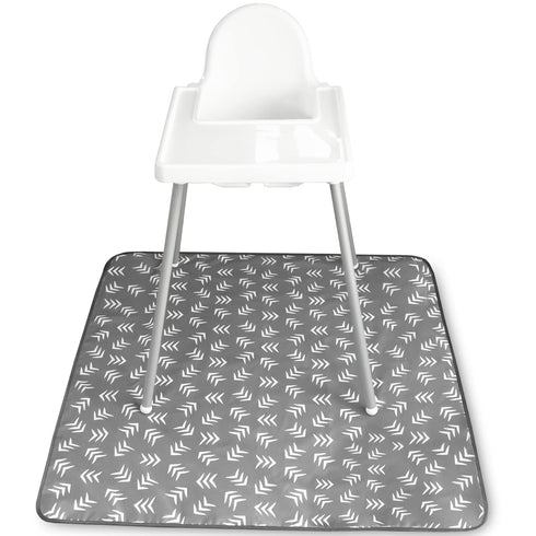 S&T INC. Baby Splat Mat for Under High Chair, Water Resistant Floor Mat, 42 Inches by 42 Inches, Grey