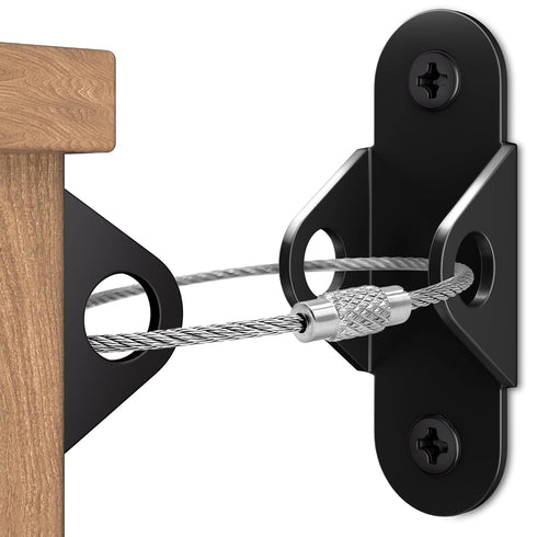 Furniture Wall Anchors (2 Pack), Anti Tip Furniture Straps for Baby Proofing, Metal Earthquake Straps