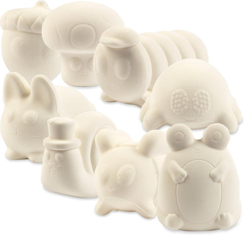 Idiy (46")8 12 Jumbo Squishy Toys Craft Kit for Kids-Paint Your Own Slow Rising Squishies Garden Critters w Fabric