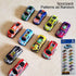 Pull Back Racing Cars Diecast Race Car Vehicles, Set of 5 (3 Inch Metal Friction Powered Toys)