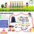 Toddler Walking Rope with Waist Belts, 12 Colorful Handles, Outdoor Safety Daycare Rope for Preschool Nursery