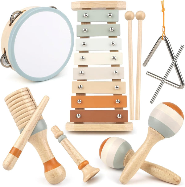 Musical Instruments - 6 in 1 Wooden Musical Toys for 2 3