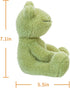 Apricot Lamb Frog Plush Stuffed Animals, Soft Cute Plush Toys for Baby Girl and Boy, Fluffy Green Frog 7.1 Inches