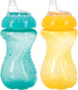 Nuby Easy Grip Cup, 10 Ounce, No-Spill, 2-Pack, Colors May Vary