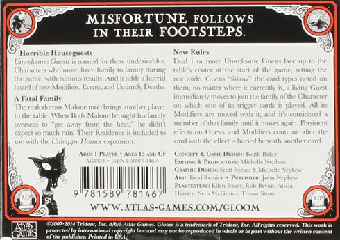 Gloom Unwelcome Guests 2nd Edition Game