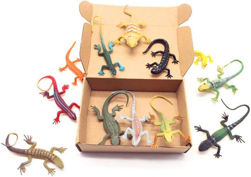 Guaishou 12pcs Artificial Model Reptile Lizard Animal Figures Kids Gift