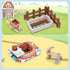 Set 3-6 HAPGFS Wooden Doll House Furniture and Accessories Outdoor Play for Kids- Includes Slide, Swing, BBQ Grill