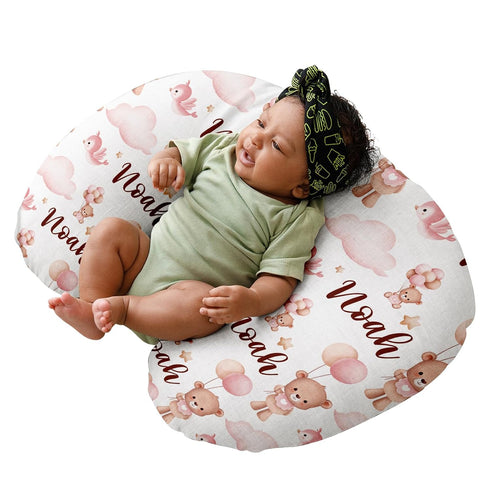 Dyoart Custom Baby Nursing Pillow Cover for Nursing, Bear Pattern Removable Nursing
