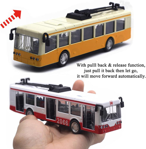 OTONOPI Toy Train Set - Subway Bullet Train High Speed Locomotive Engine Die Cast Model Car for Kids, Pack of 4