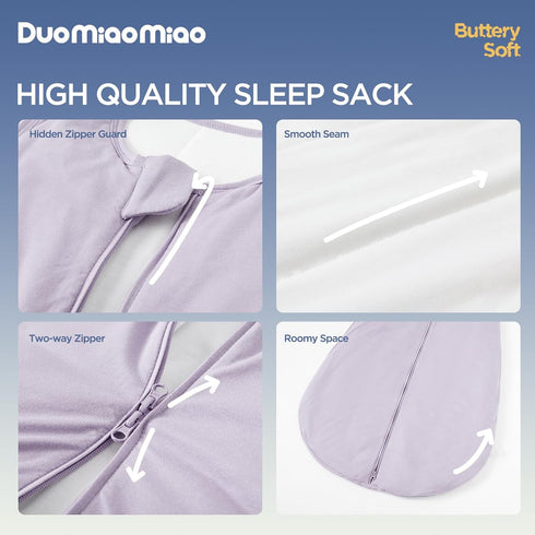 Duomiaomiao Rayon Made from Bamboo Baby Sleep Sack, 1.0 TOG, Buttery Soft Wearable Blanket